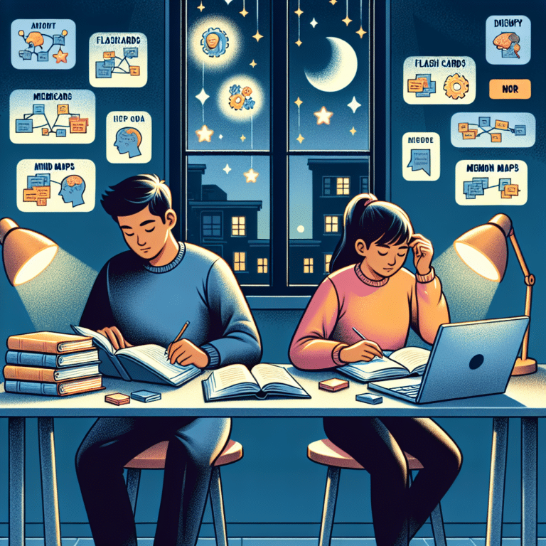 Técnicas de memorização eficazes para estudo durante a noite